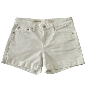 AG Adriano Goldschmied White The Hailey Ex-Boyfriend roll up Jean Shorts size 26